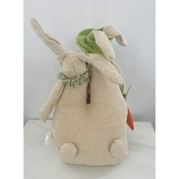 Easter Bunny Rabbit Family Plush Fabric Shelf Sitter Spring Decor - Picture 2 of 3